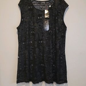 Torrid Net Skull Top Size 3. Made By Tripp NYC.